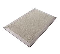 Door Mat Non Slip Home Decor Sisal Welcome Mat Dirt Trapper Resist Dirt Front Doormat Natural Jute Hand-Woven Indoor Outdoor Rug Ideal For Entryway Profile Floor Busy Areas Carpet,Grey-80×120CM