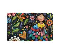 Door Mat Non-Slip Welcome Mats Washable Front Door Mat Mexican Folk Art Boho Doormat Kitchen Rugs for Entryway Absorbent Doormat Indoor Outdoor Entrance Mats for Bedroom Kitchen Porch 80 x 49 cm
