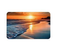 Door Mat Non-Slip Welcome Mats Washable Front Door Mat Sea Beach Sunset Doormat Kitchen Rugs for Entryway Absorbent Doormat Indoor Outdoor Entrance Mats for Bedroom Kitchen Porch 80 x 49 cm