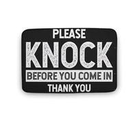 Door Mat Notice Please Knock Before Entering Protect Your Business Construction Site Warehouse Area Welcome Entrance Matting Durable Floor Mat Absorbent Front Door Mat For Inside Garden 40x60cm