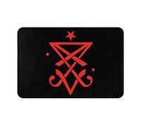 Door Mat Occult Sigil Of Lucifer Satanic Floor Mat Soft Entrance Rug Durable Entrance Matting For Living Room Indoor Outdoor 40X60CM