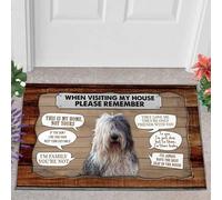 Door Mat Old English Sheepdog Dog Entrance Mats Easy Clean Floor Carpet Rug Machine Washable For Kitchen Office Garage 40X60 Cm