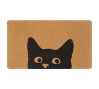 Door Mat Outdoor Indoor Welcome Mats, Cute Cat Front Doormat, Non Slip Durable Entrance Rugs for Front Door, Inside Outside Entry, Porch, Resist Dirt, 17" x 30", Easy to Clean