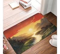 Door Mat Outdoor Indoor Welcome Mats Non Slip Floor Mat Rising Sun Front Doormat for Entryway Rug Front Porch Laundry Bathroom Bedroom Rug Carpet 16" x 24"