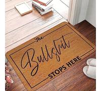 Door Mat Outdoor, The Bullshit Stops Here Funny Greeting Doormat - Non-Slip Front Porch & Entryway Mat, Waterproof Indoor/Outdoor Rug for Home, Bathroom, Kitchen Patio (16x24(40x60cm))