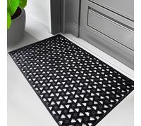 Door Mat Outside Entrance - Outdoor mats for Front Door, 19* 30" Welcome Rubber Doormat, Waterproof, Drainage Heavy-Duty Entry Mats with Non-Slip Backing, Suitable for Gardens, Porches, and Garages