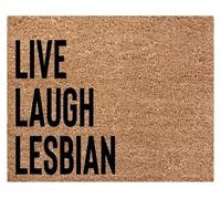 Door Mat Outside Outside Door Mat Live Laugh Lesbian Doormat Funny LGBTQ Pride Welcome Door Mat Gay Lesbian Gift Lbtgq Pride Gift Entryway Home Decor Front Indoor Doormat Floor Mat(60x90cm(24x36 inch)