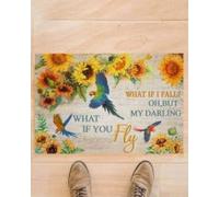 Door Mat Parrot What If Fall Oh But My Darling What If You Fly Doormat