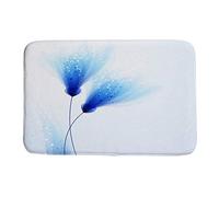 Door Mat Pastel Flowers Blue Floor Mat For Indoor 40X60CM | Entrance Matting Durable Entrance Rug For Outdoor