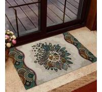 Door Mat Peace Hippie Mandala Doormat