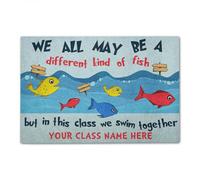 Door Mat Personalized Back To School Ideas Teacher We Swim Together - Custom Classroom Doormat