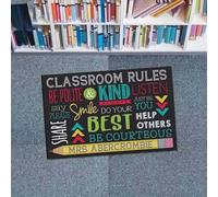 Door Mat Personalized Classroom Rules Be Polite & Kind Doormat
