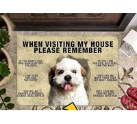 Door Mat Personalized Customized Dog Image Love Dog Funny Quote Welcome Doormat