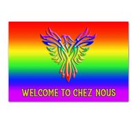 Door Mat Personalized Doormat Custom Family Name With Lgbt Rainbow Pride Phoenix Rising Indoor And Outdoor Doormat