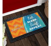 Door Mat Personalized Eat Sleep Surf Repeat Doormat