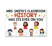 Door Mat Personalized Gifts For Teacher History has its eyes on you Custom Classtoom Doormat