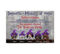 Door Mat Personalized Gifts Ideas For Dog Lovers, Dogwarts Ministry Of Magic - Custom Doormat