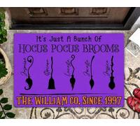 Door Mat Personalized Witch Brooms Doormat It's Just A Bunch