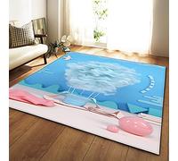 Door Mat Pink Animal Blue Door Mat Indoor Outdoor Washable Doormat Thicken Rug Non Slip Rugs Living Room Flannel Rugs for Bedroom Durable Carpet Doormats Bedroom Carpet 120x160cm