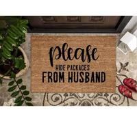 Door Mat Please Hide Packages From My Husband Easy Clean Welcome DoorMat