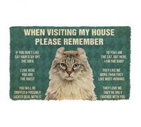 Door Mat Please Remember American Curl Cat House Rules Custom Doormat