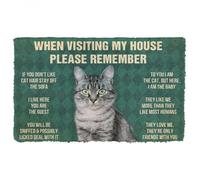Door Mat Please Remember American Shorthair Cat House Rules Custom Doormat