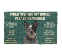 Door Mat Please Remember Australian Cattle Dog's House Rules Custom Doormat