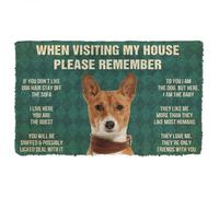Door Mat Please Remember Basenji Dogs House Rules Custom Doormat