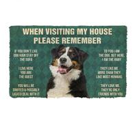 Door Mat Please Remember Bernese Mountain Dogs House Rules Custom Doormat