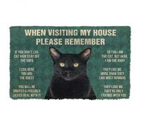 Door Mat Please Remember Bombay Cat House Rules Custom Doormat