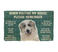 Door Mat Please Remember Great Pyrenees House Rules Custom Doormat