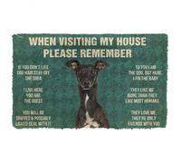 Door Mat Please Remember Italian Greyhound House Rules Custom Doormat