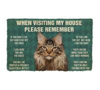 Door Mat Please Remember Maine Coon Cat House Rules Doormat