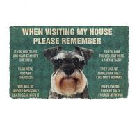 Door Mat Please Remember Miniature Schnauzer Dogs House Rules Doormat