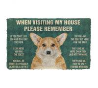 Door Mat Please Remember Pembroke Welsh Corgi Dogs House Rules Doormat