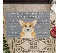 Door Mat Please Remember Pembroke Welsh Corgi Dogs House Rules Doormat
