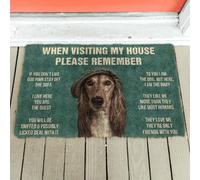 Door Mat Please Remember Saluki Dogs House Rules Doormat