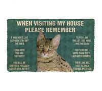 Door Mat Please Remember Savannah Cat House Rules Custom Doormat