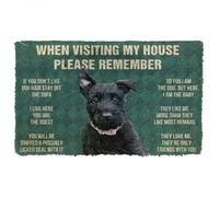 Door Mat Please Remember Scottish Terrier Dogs House Rules Doormat