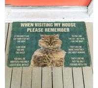 Door Mat Please Remember Selkirk Rex Cat House Rules Custom Doormat