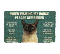 Door Mat Please Remember Tonkinese Cat House Rules Custom Doormat