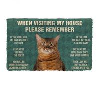 Door Mat Please Remember Toyger Cat House Rules Custom Doormat