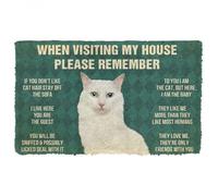Door Mat Please Remember Turkish Angora Cats House Rules Custom Doormat
