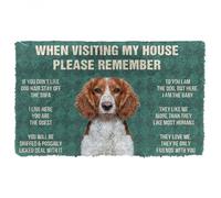 Door Mat Please Remember Welsh Springer Spaniel Dogs House Rules Doormat