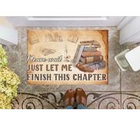 Door Mat Please Wait Just Let Me Finish This Chapter Doormat Gift For Book Lovers