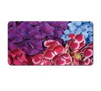 Door Mat Purple Blue Flower Outdoor Rug Washable Doormat Thicken Rugs Living Room Non Slip Indoor Door Mat Outdoor for Front Door Flannel Area Rugs for Living Room Bedroom Carpet 100x150cm