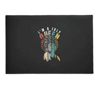 Door Mat Queens Are Born On July Funny Birthday Afro Black Doormat