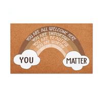 Door Mat Rainbow You Matte You Are All Welcome Here Equality Indoor And Outdoor Doormat