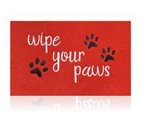 Door Mat Red Funny Door Mats Wipe Your Paws Floor Mat Non Slip Entrance Matting Durable Front Door Mat For Entryway Inside Living Room 40x60cm