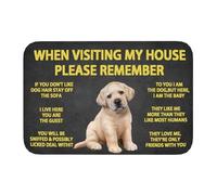 Door Mat Remember Labrador Retriever Dogs House Rules For 40X60CM | Floor Mat Soft Entrance Matting For Indoor
